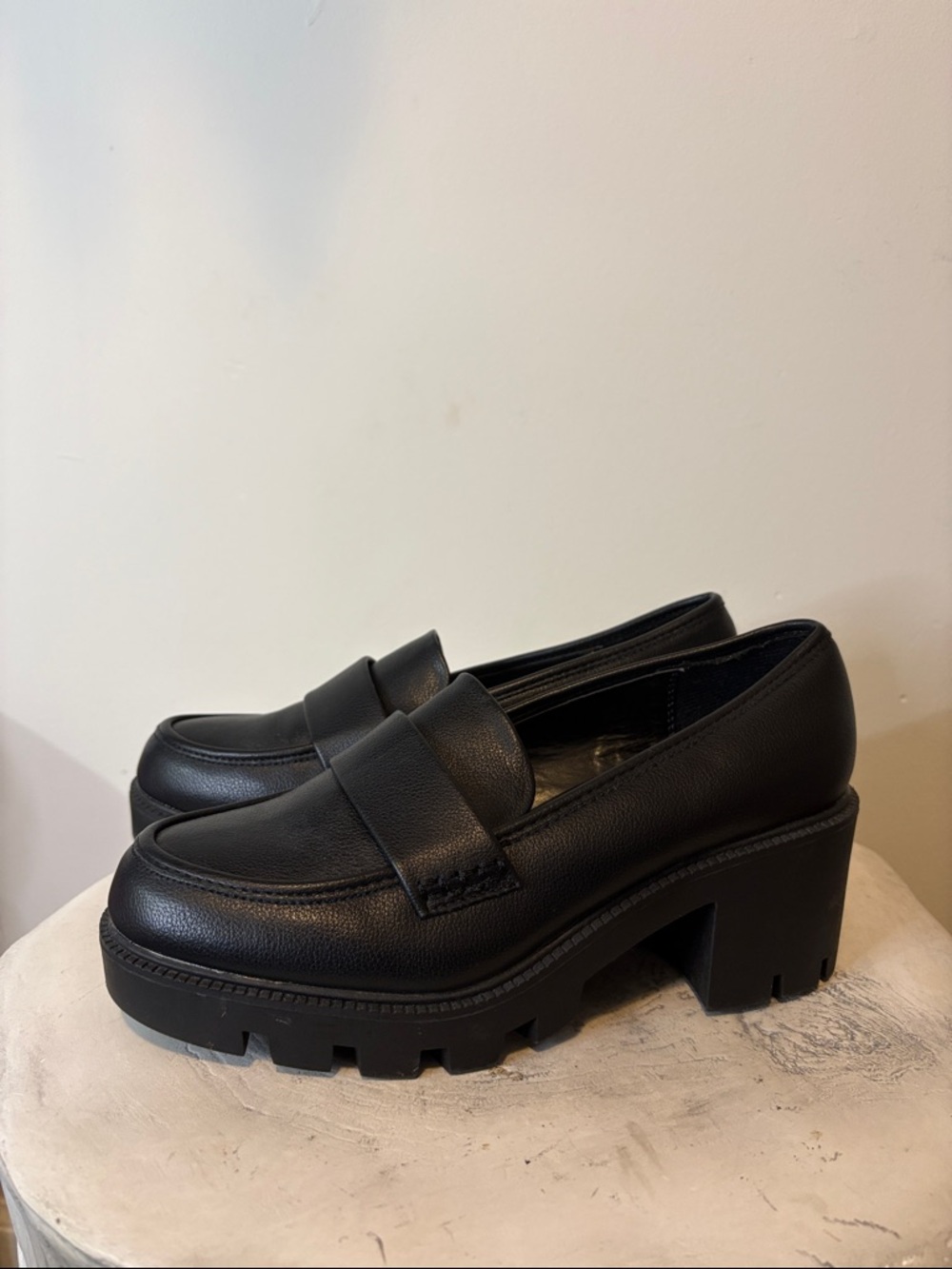 DV by Dolce Vita Black Chunky Platform Loafers - Picture 4 of 11
